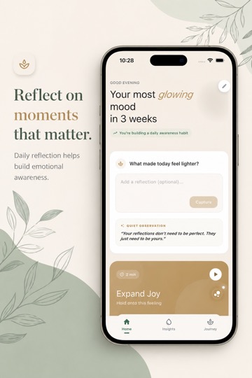 Daily reflection check-in starting a guided program