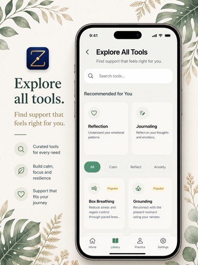 Guided program exercises in the Zunnio app